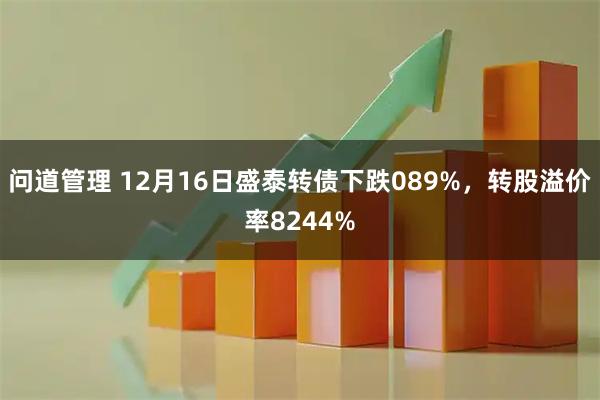 问道管理 12月16日盛泰转债下跌089%，转股溢价率8244%